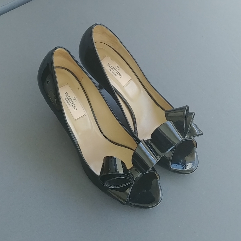 Valentino Black Patent Leather Heels